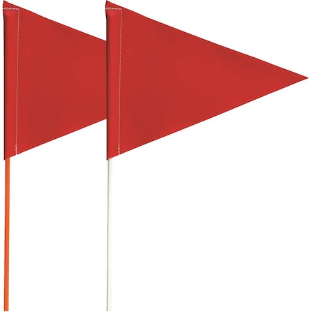 Blackburn Flag Blackburn Pennant Marking Flag with Fiberglass Staff FIELD FLAG W/RED